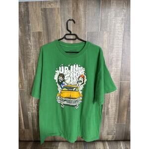 Cheech &‎ Chong's Up In Smoke Graphic T-Shirt Green Men's Size 2XL